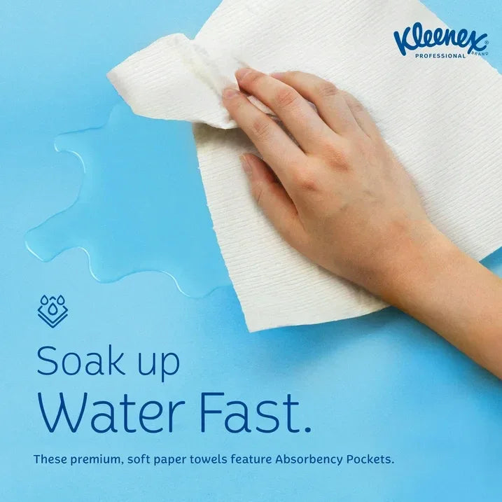 Wholesale Price with free shipping across the USA for Kleenex Professional Universal Multifold Paper Towels, Bulk (02046), Absorbency Pockets, 8 Packs of 150 Sheets - Manji Distributors
