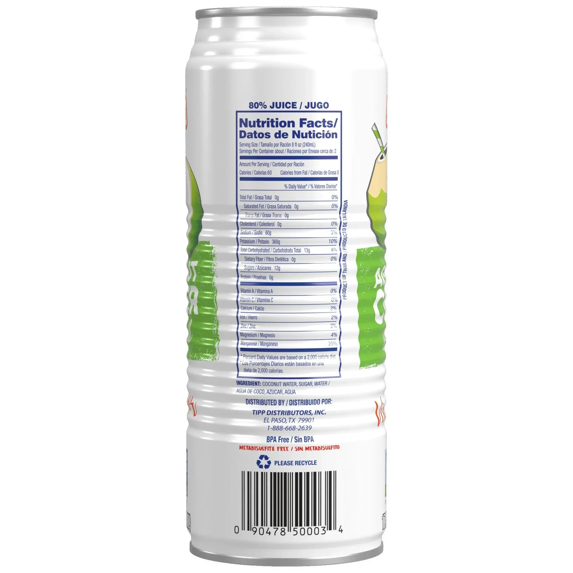 Wholesale Price with free shipping across the USA for (12 pack) Jarritos Coconut Water Original, 17.5 fl oz (520 ml) Can, 1 count - Manji Distributors