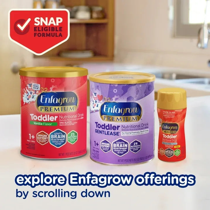 Wholesale Price with free shipping across the USA for Enfagrow Premium Toddler Nutritional Drink, Vanilla Milk Flavor, 32 oz - Manji Distributors