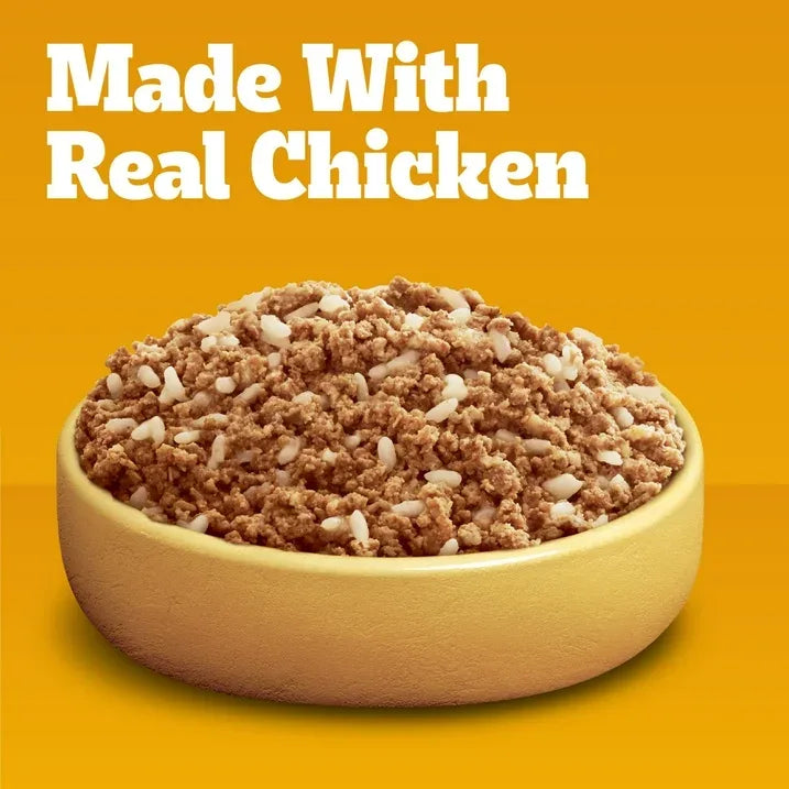 Wholesale Price with free shipping across the USA for (12 pack) Pedigree Chopped Ground Dinner Adult Canned Wet Dog Food, Chicken & Rice Dinner, 13.2 Oz. Can - Manji Distributors