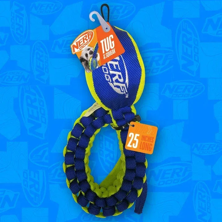 Wholesale Price with free shipping across the USA for Nerf Dog Vortex Chain Tug Dog Toy with Durable Braided Nylon, 25 inch - Manji Distributors