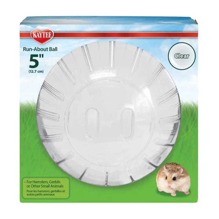Wholesale Price with free shipping across the USA for Kaytee Run-About Ball for Dwarf Hamsters, Mice and Other Small Animals, Clear 5 Inches - Manji Distributors