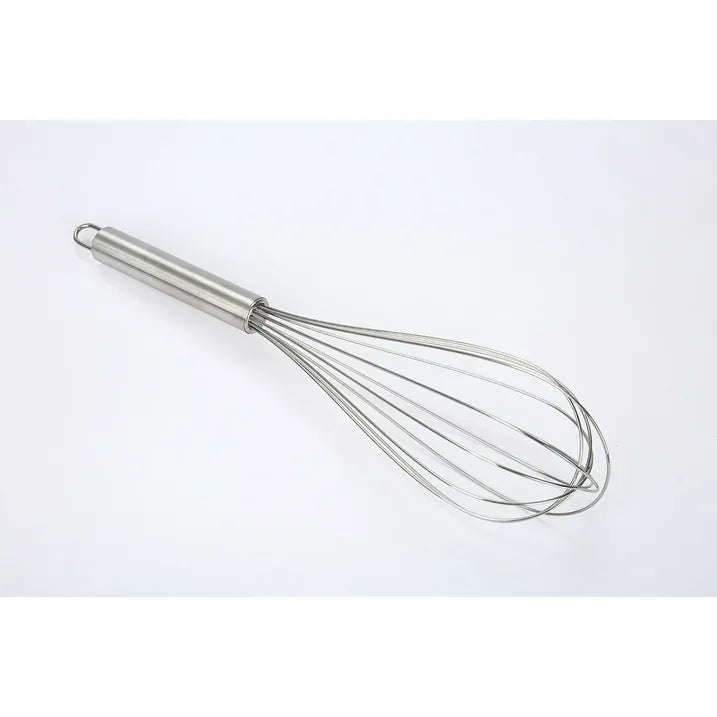 Wholesale Price with free shipping across the USA for (12 pack) Mainstays 12-inch Stainless Steel Whisk with Loop for Hanging, Silver - Manji Distributors