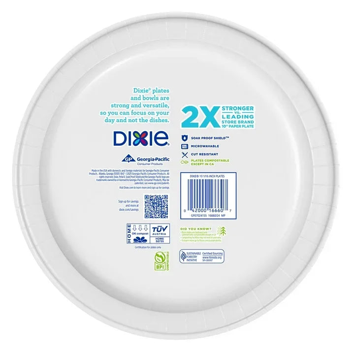 Wholesale Price with free shipping across the USA for Dixie Everyday Disposable Paper Plates, 10