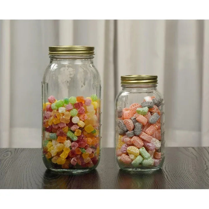 Wholesale Price with free shipping across the USA for (2 pack) Mainstays 64 oz Airtight Glass Wide Mouth Canning Jars (6 Count) - Manji Distributors