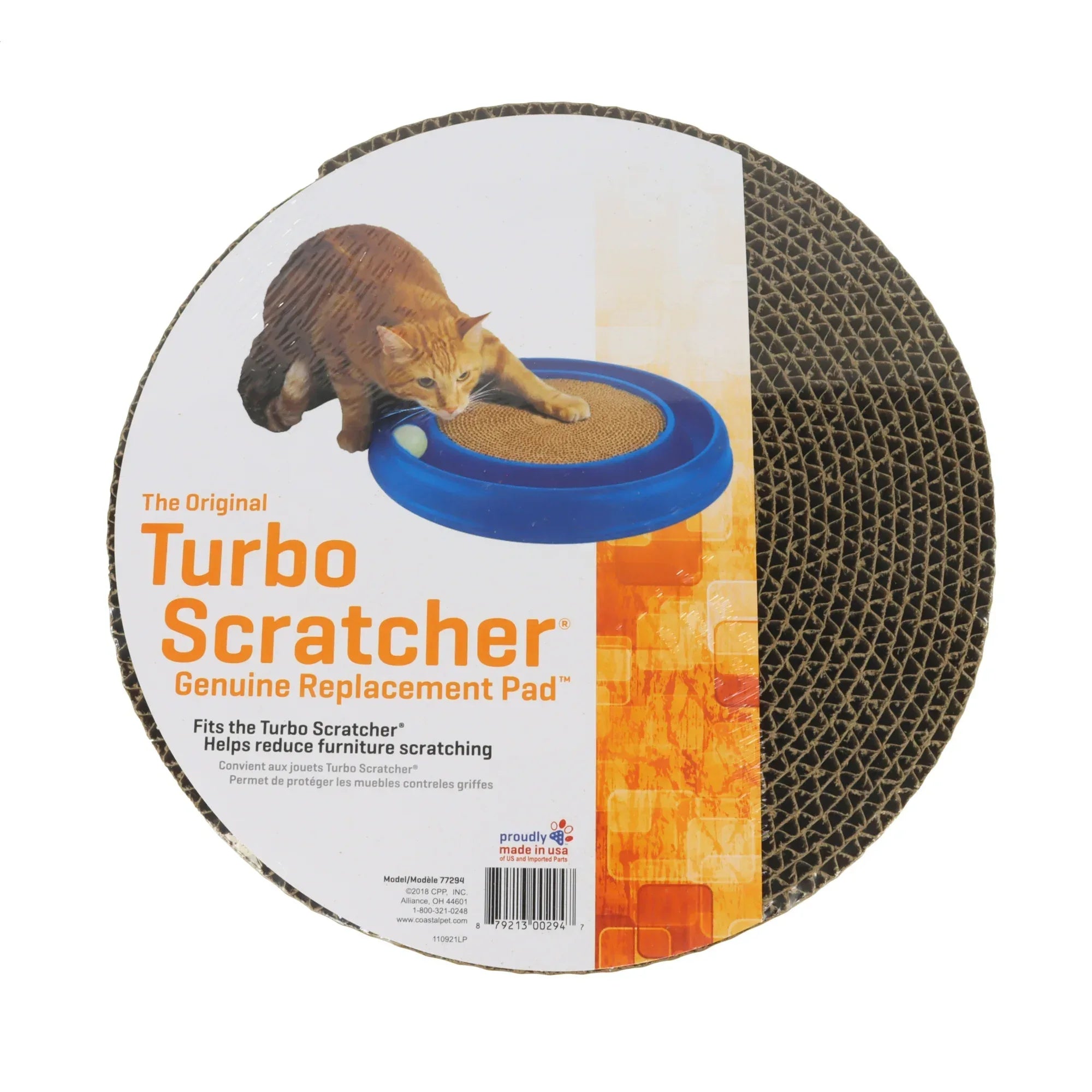 Wholesale Price with free shipping across the USA for (4 pack) Morovilla Turbo Scratcher Replacement Pad Recycled Cardboard - Manji Distributors
