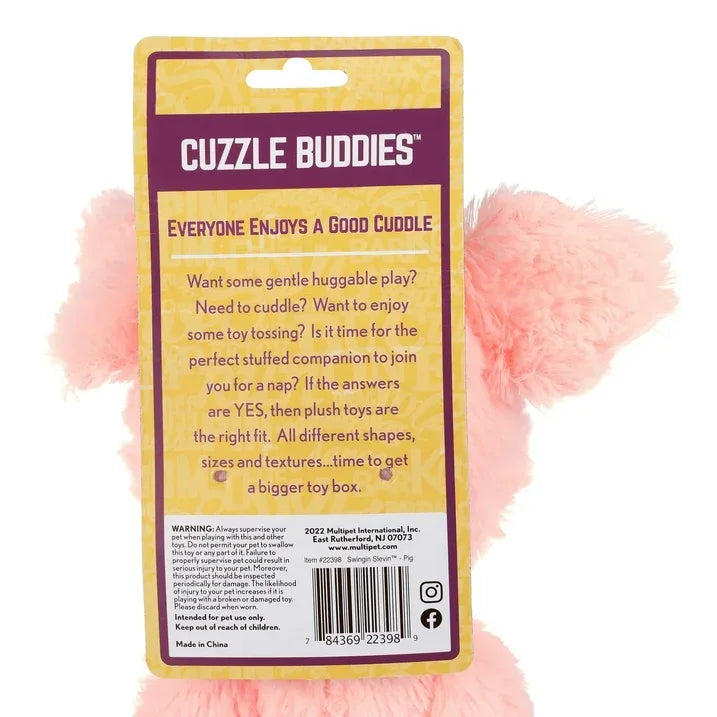 Wholesale Price with free shipping across the USA for Multipet Swingin' Slevins Plush Squeaky Pig Dog Toy, Extra Long, Extra Squeakers - Manji Distributors