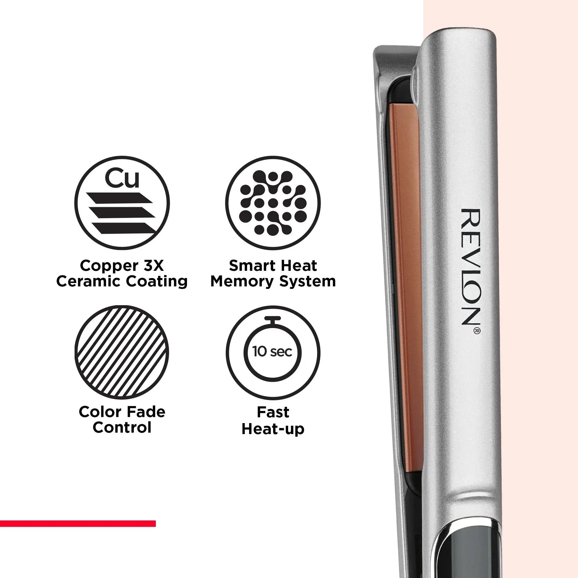 Wholesale Price with free shipping across the USA for Revlon Extra Long Copper + Ceramic Plates 1