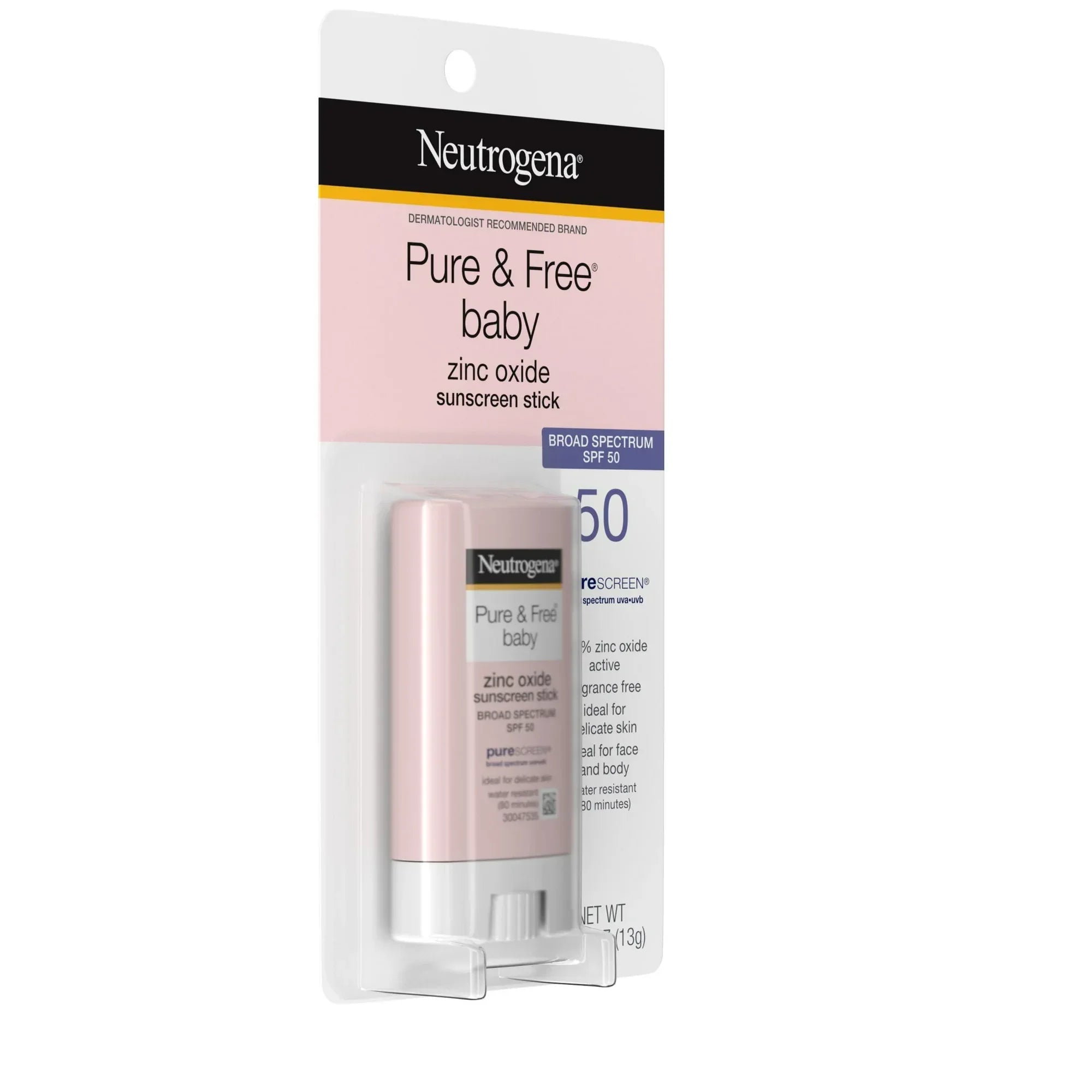 Wholesale Price with free shipping across the USA for Neutrogena Pure & Free Baby Mineral Sunscreen Stick, SPF 50, 0.47 oz - Manji Distributors