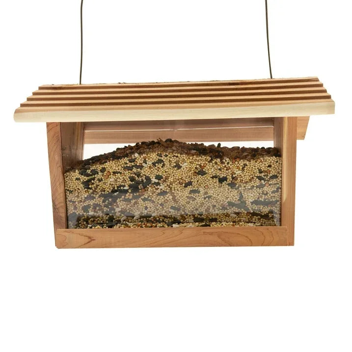 Wholesale Price with free shipping across the USA for Pennington Red Cedar Natures Friend Hopper Bird Feeder, 3 lb Capacity - Manji Distributors