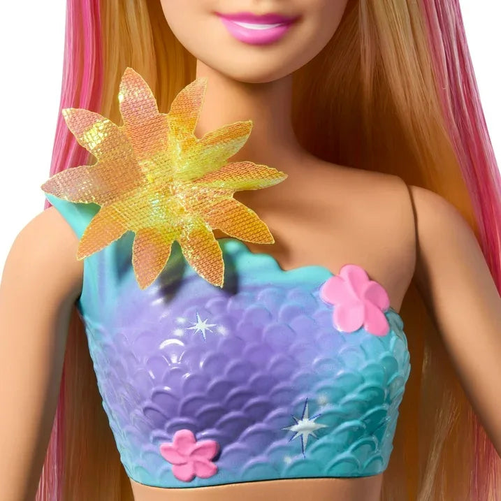 Wholesale Price with free shipping across the USA for Barbie Flower Magic Mermaid Toy Doll with Surprise Blooming Flowers Feature & Pearl Headband Accessory - Manji Distributors