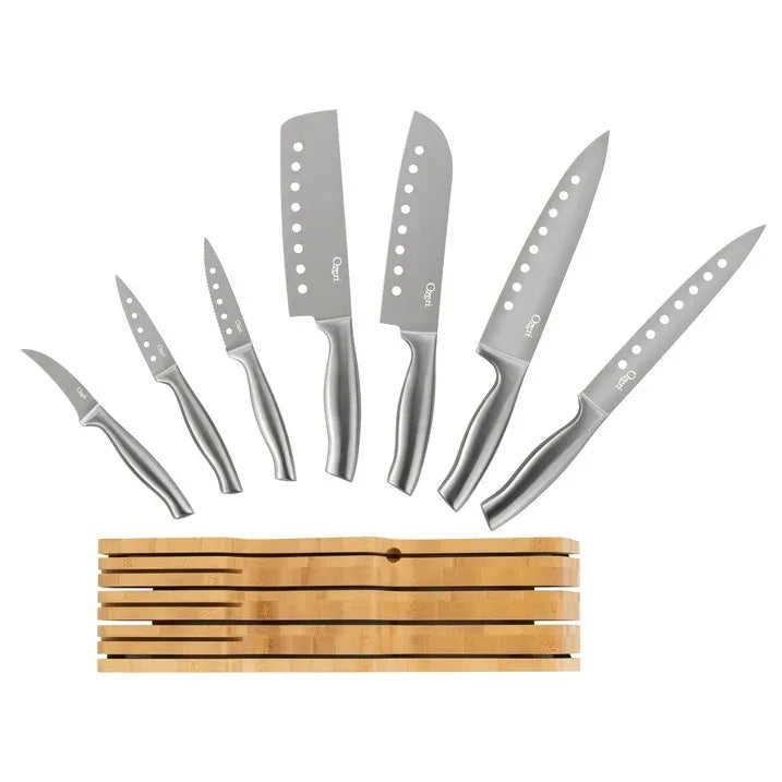 Wholesale Price with free shipping across the USA for Ozeri 8-Piece Stainless Steel Knife Set, with Japanese Stainless Steel Slotted Blades - Manji Distributors