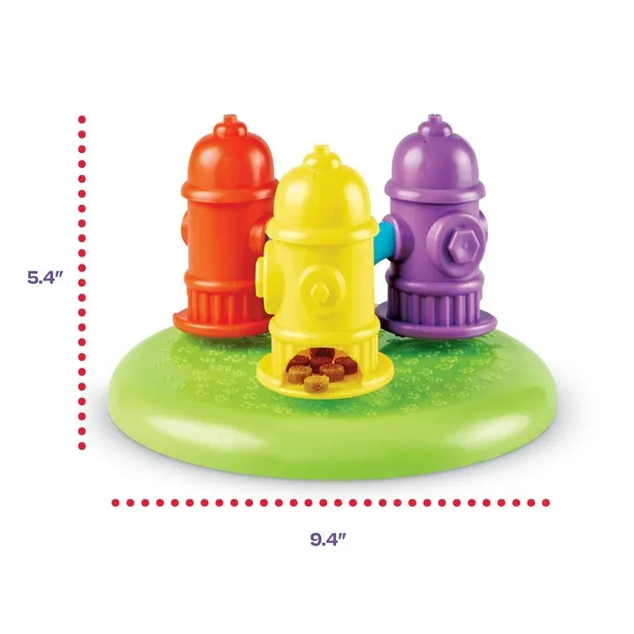 Wholesale Price with free shipping across the USA for Brightkins Spinning Hydrants Dog Toy Treat Puzzle for Interactive Enrichment Training & Puppy Birthdays - Manji Distributors