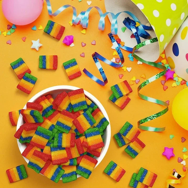 Wholesale Price with free shipping across the USA for Airheads Xtremes Bites Sweetly Sour Candy, Rainbow Berry, Nut Free, 9 oz - Manji Distributors