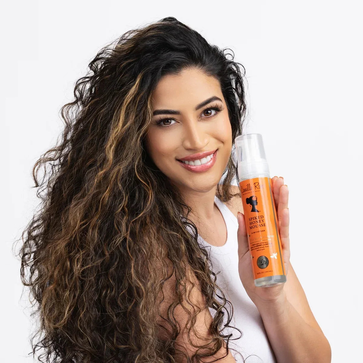Wholesale Price with free shipping across the USA for Camille Rose Spiked Honey Hydrate & Shine Hair Styling Mousse with Honey & Nettle Root, 8oz - Manji Distributors