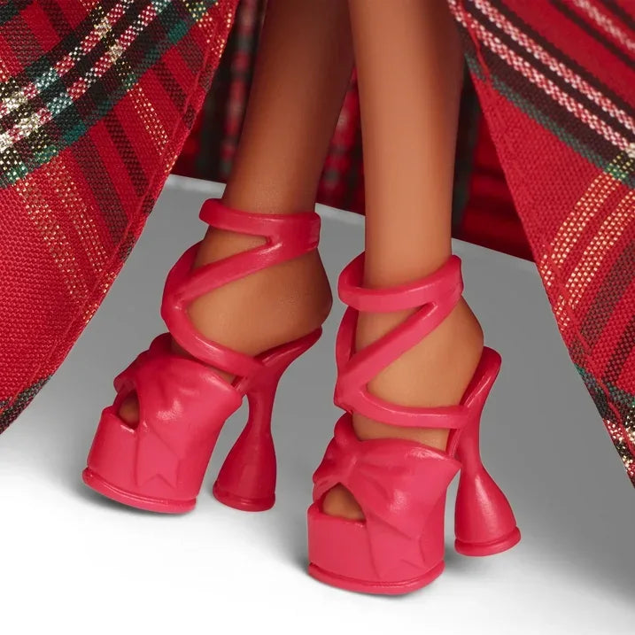 Wholesale Price with free shipping across the USA for Barbie 2024 Holiday Barbie Dolls, Seasonal Collector Gift, Barbie Signature, Plaid Gown with Red Bow - Manji Distributors