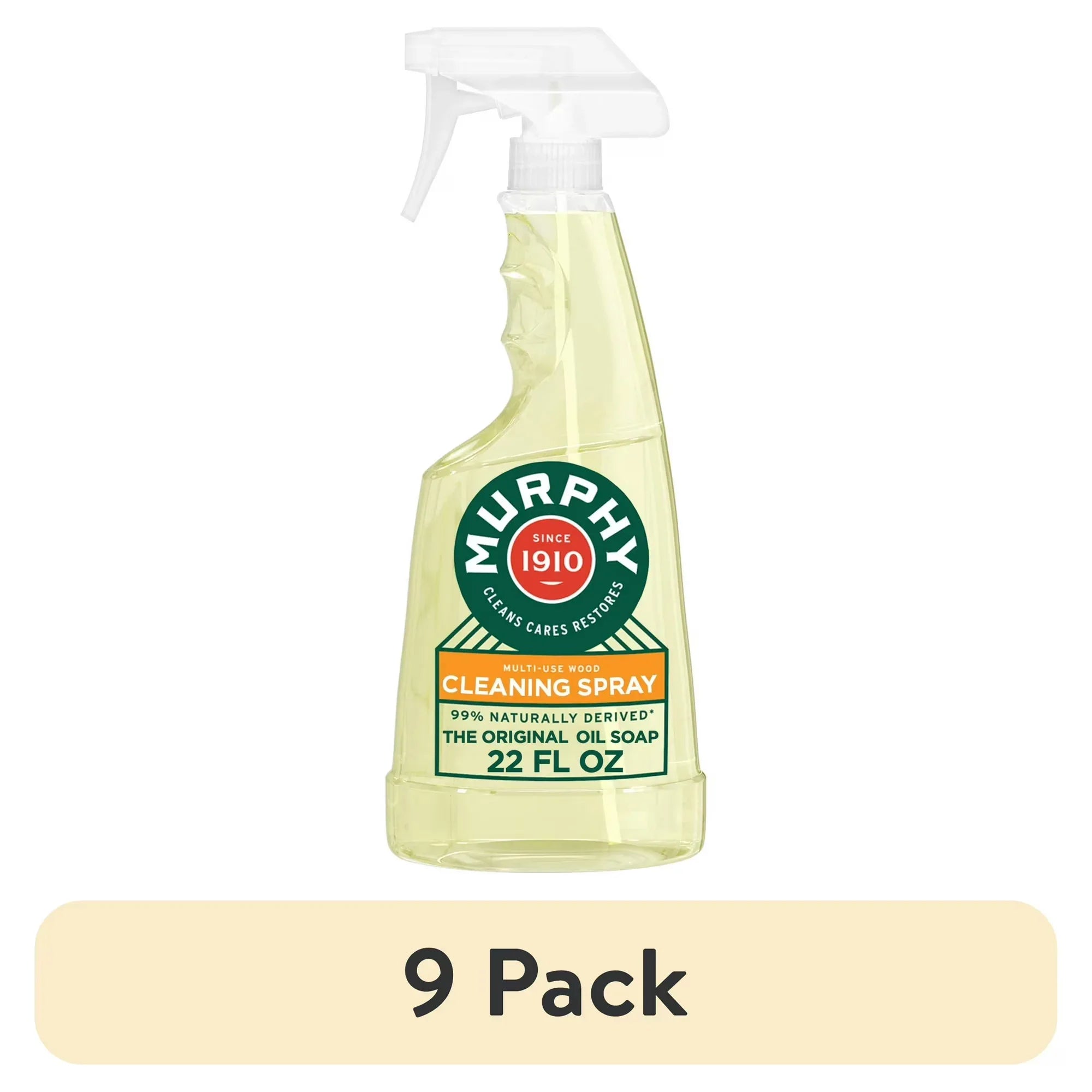 Wholesale Price with free shipping across the USA for (9 pack) Murphy Oil Soap Cleaning Spray, Wood Cleaner, No-Rinse Floor Cleaner, Orange Scent, 22 fl oz Bottle - Manji Distributors