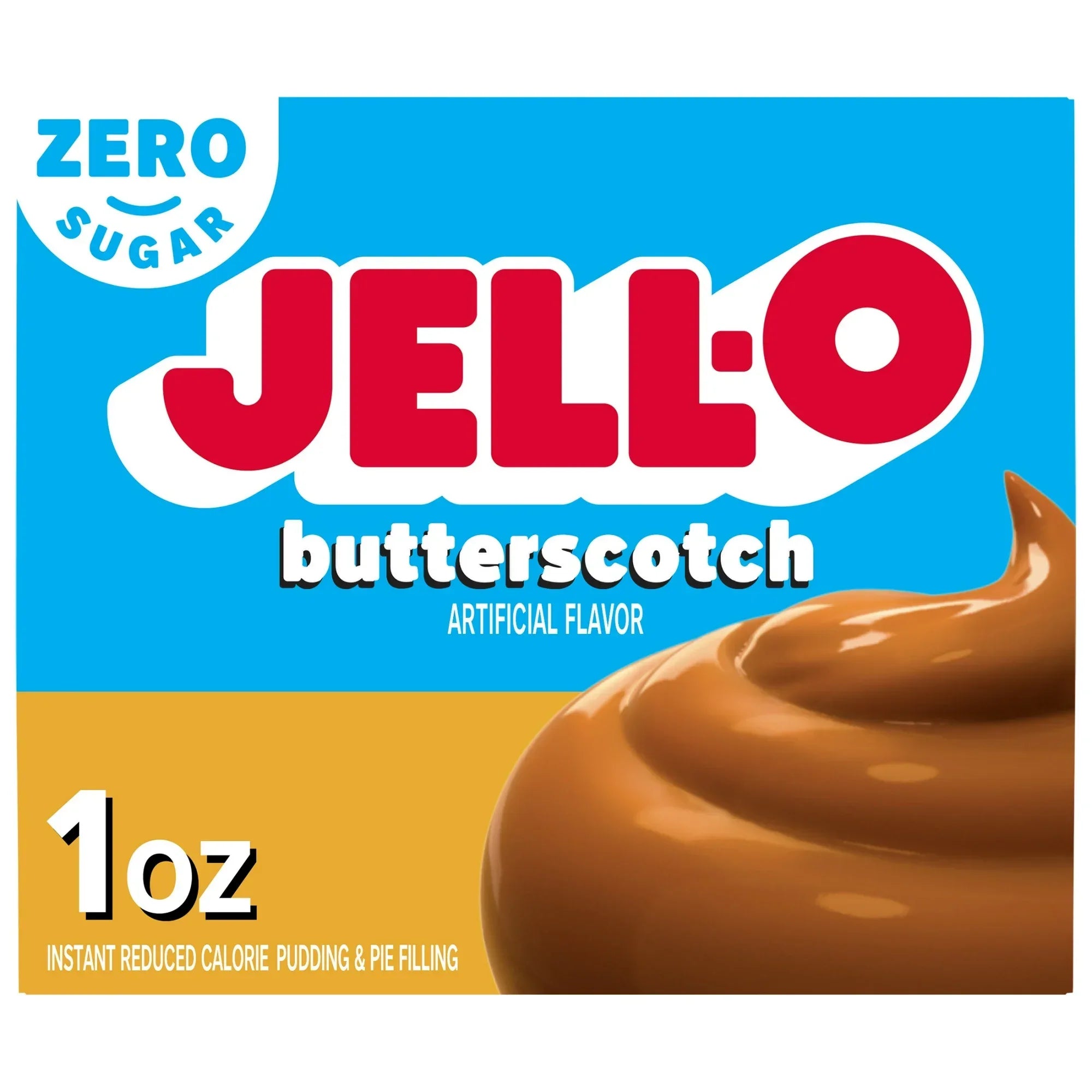 Wholesale Price with free shipping across the USA for (24 pack) Jell-O Butterscotch Zero Sugar Instant Reduced Calorie Pudding & Pie Filling Mix, 1 oz Box - Manji Distributors