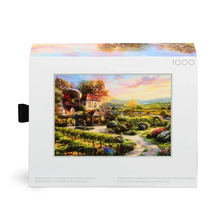 Wholesale Price with free shipping across the USA for Buffalo Games Silver Select Thomas Kinkade Wine Country Living 1000-Piece Interlocking Jigsaw Puzzle for Adults Ages 14+ - Manji Distributors