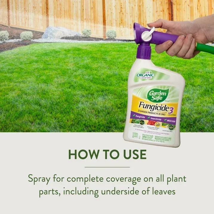 Wholesale Price with free shipping across the USA for Garden Safe Fungicide 3 Concentrater, 28 oz, Controls Fungus & Insects - Manji Distributors