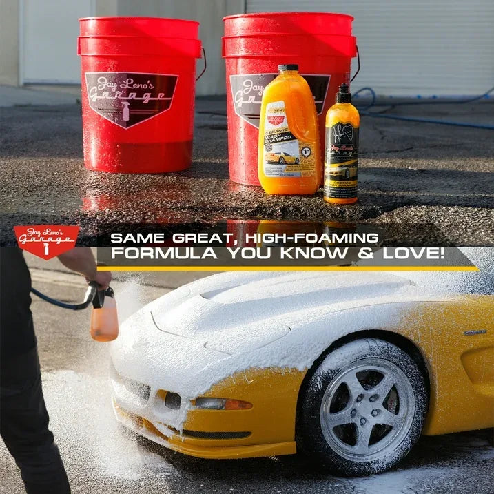 Wholesale Price with free shipping across the USA for Jay Leno's Garage Complete Detailing Bucket Car Wash Kit - 8-Piece All-in-One Car Care Set - Manji Distributors