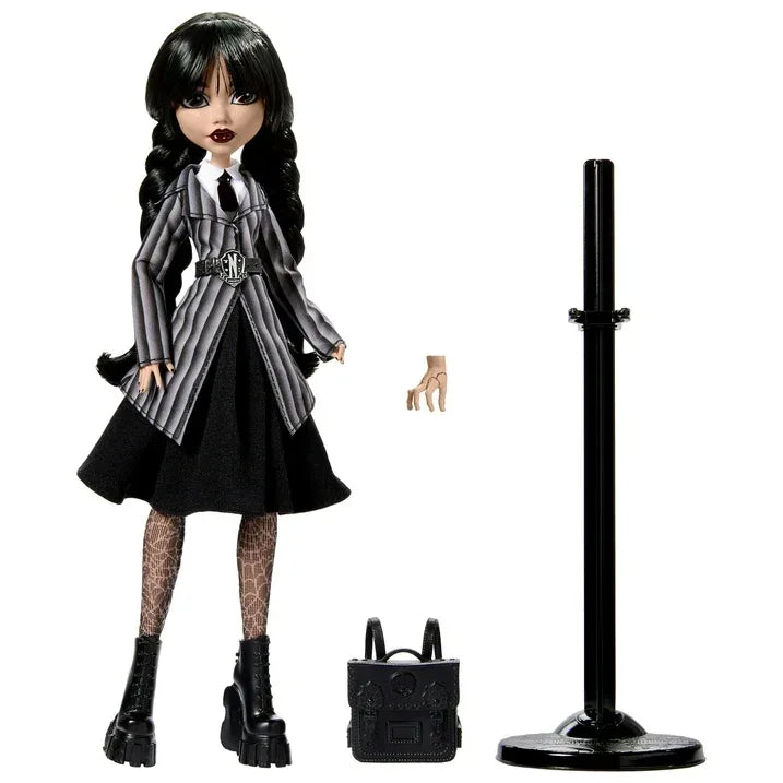 Wholesale Price with free shipping across the USA for Monster High Wednesday Collectible Doll, Wednesday Addams in Nevermore Academy Uniform with Thing - Manji Distributors