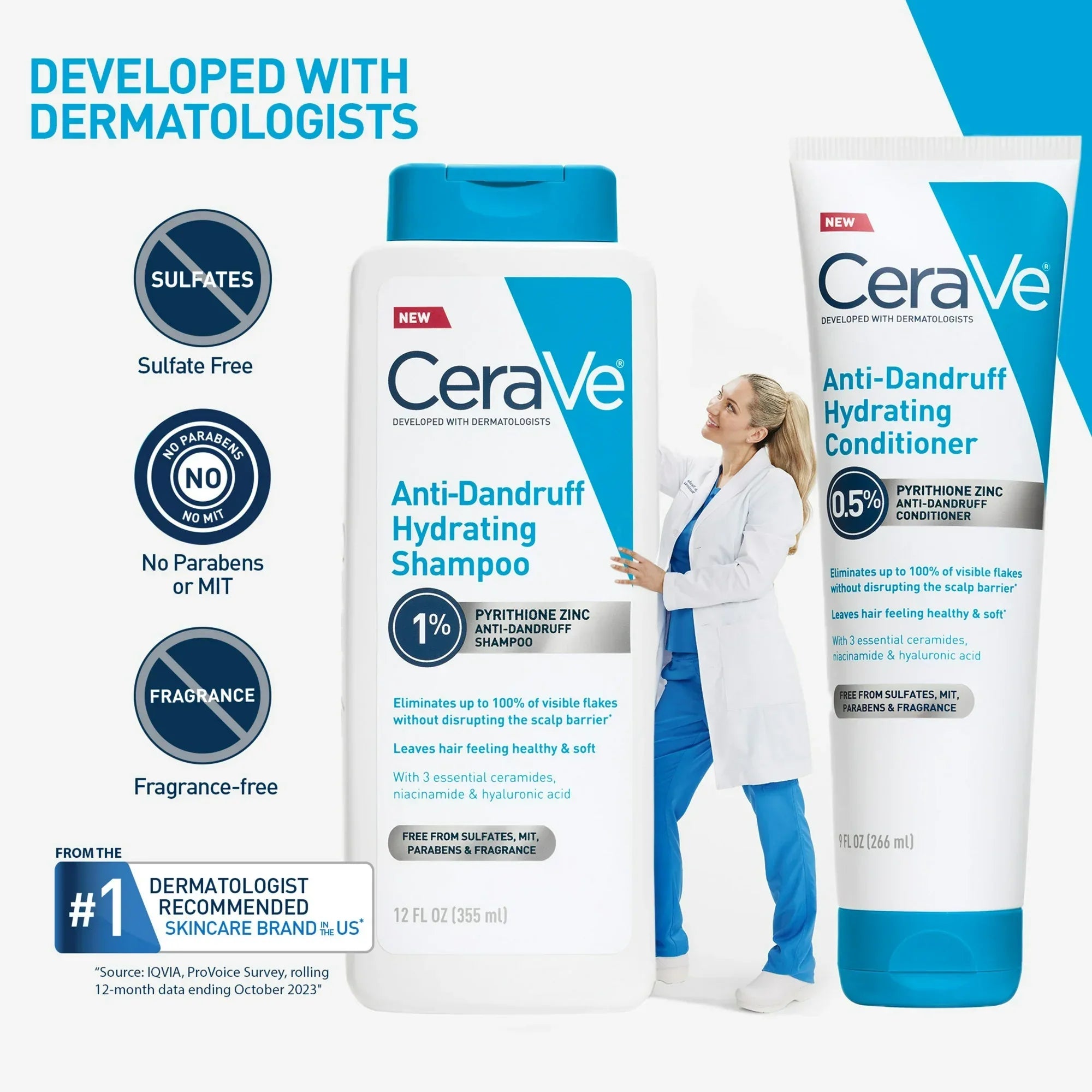 Wholesale Price with free shipping across the USA for CeraVe Hydrating Anti Dandruff Shampoo Sulfate Free & Color Safe Itchy Scalp Treatment - Manji Distributors