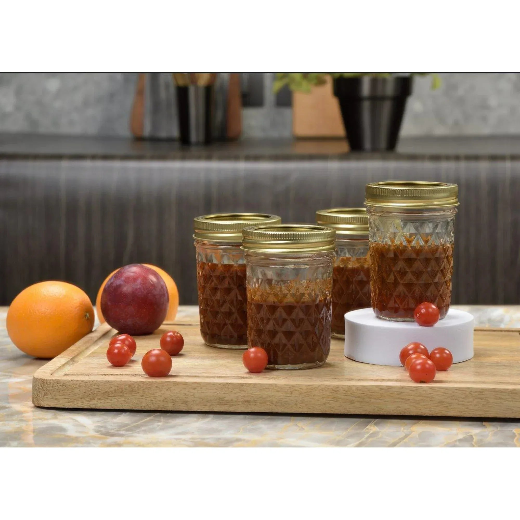 Wholesale Price with free shipping across the USA for Mainstays Decorative 8 oz Mason Jars 12pk, Regular Mouth Small Canning Jars and Lids, Bulk Glass Jars for Gift Giving, Jam, Jelly, Relishes, Dips, DIY Crafts - Manji Distributors