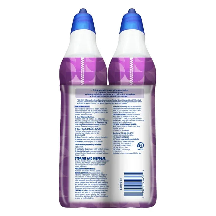 Wholesale Price with free shipping across the USA for (2 pack) Lysol Toilet Bowl Cleaner Bathroom Gel, Lavender & Cotton Blossom, 24 oz, Pack of 2 - Manji Distributors