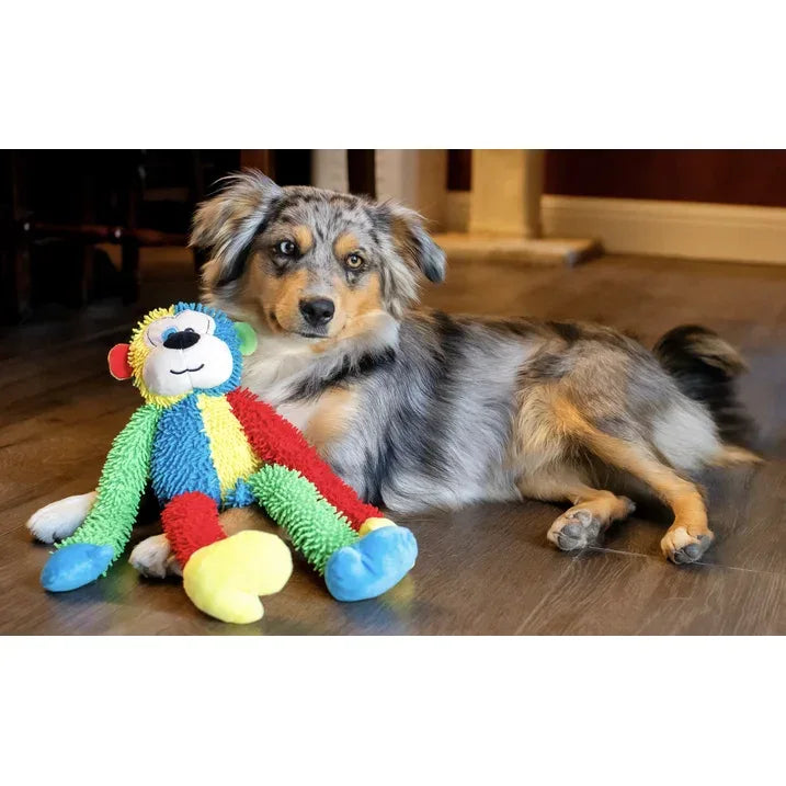 Wholesale Price with free shipping across the USA for Vibrant Life Multicrew Monkey Plush Dog Toy, Six Squeakers, 18