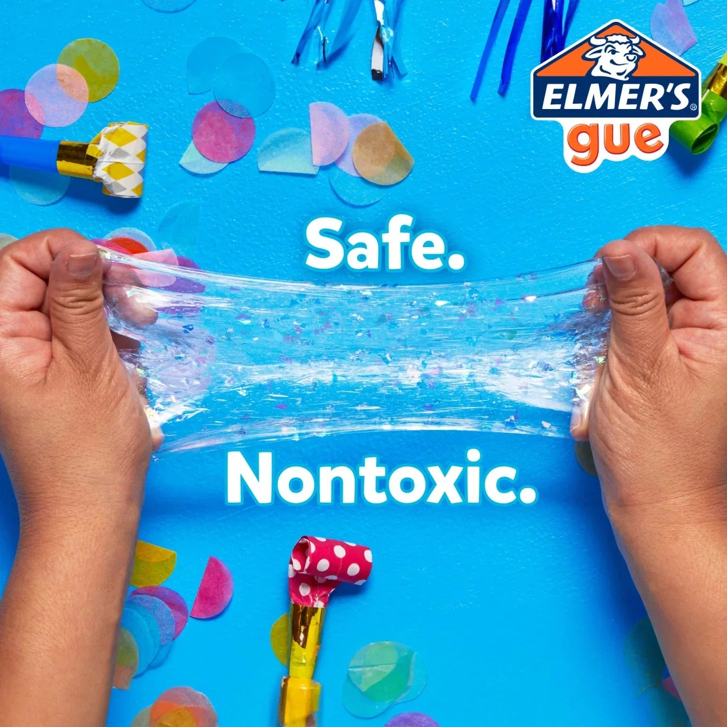 Wholesale Price with free shipping across the USA for Elmer's Glue Premade Slime, Glassy Clear Slime, Includes 5 Sets of Slime Add-Ins, 3 lb. Bucket - Manji Distributors