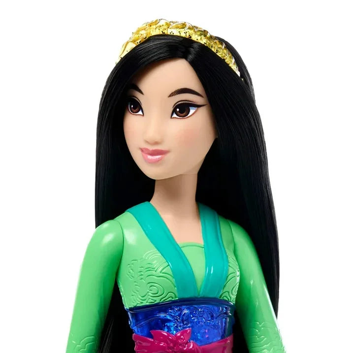 Wholesale Price with free shipping across the USA for Disney Princess Mulan 11 inch Fashion Doll with Black Hair, Brown Eyes & Hair Accessory, Sparkling Look - Manji Distributors