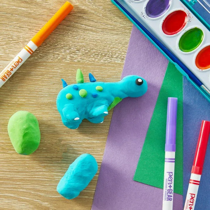 Wholesale Price with free shipping across the USA for (8 pack) Pen+Gear Dinosaur Air Dry Clay Sculpting Kit - Blue - Manji Distributors