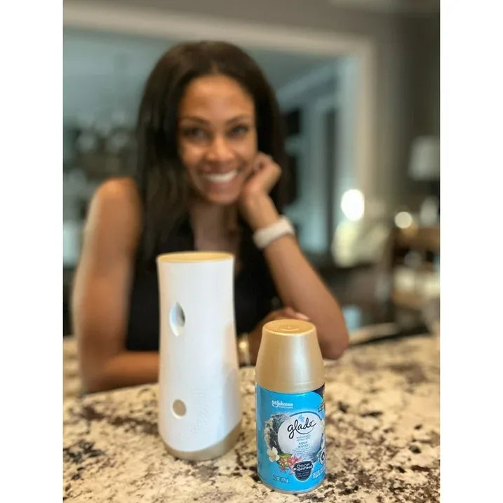 Wholesale Price with free shipping across the USA for Glade Automatic Spray Refills, Air Freshener, Mothers Day Gifts, Infused with Essential Oils, Aqua Waves, 6.2 oz, 2 Count - Manji Distributors