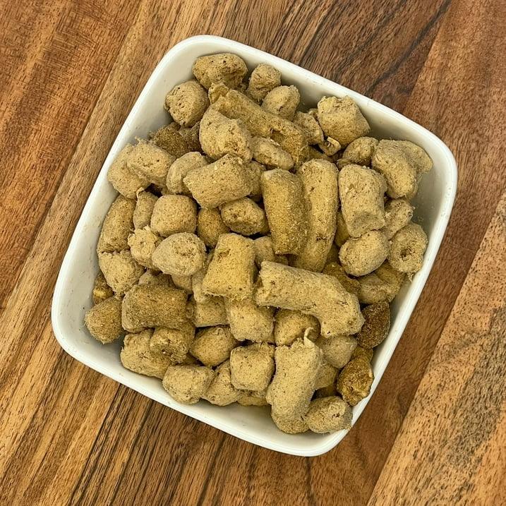 Wholesale Price with free shipping across the USA for Muenster Perfect Balance Chicken Bites Freeze-Dried Dog Food, for All Life Stages, use as a Meal, Meal Topper or Training Treat, 12 oz Pouch - Manji Distributors