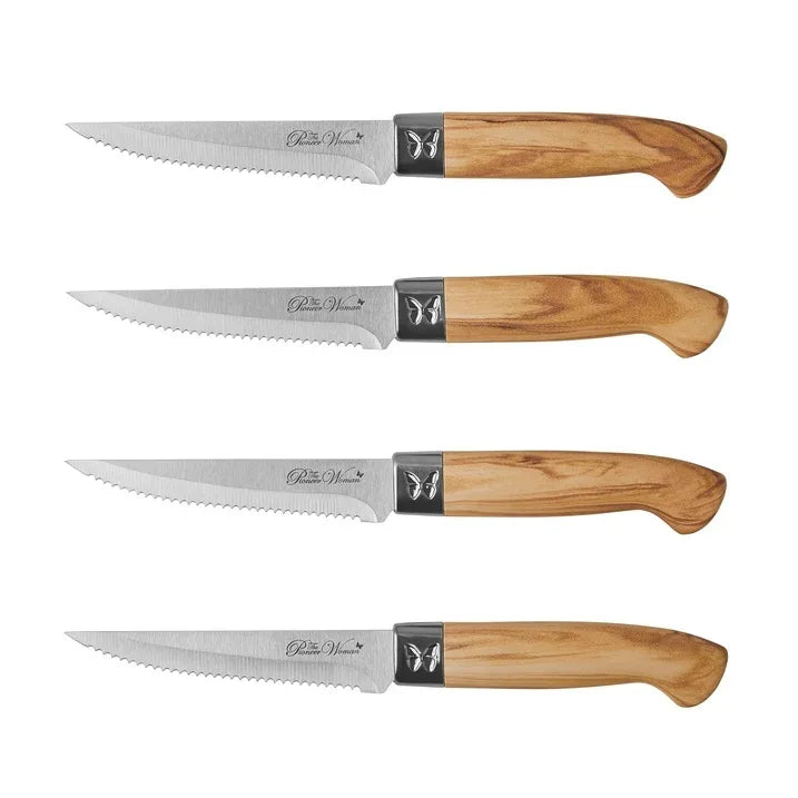 Wholesale Price with free shipping across the USA for The Pioneer Woman 11-Piece Stainless Steel Knife Block Set, Charcoal Speckle - Manji Distributors