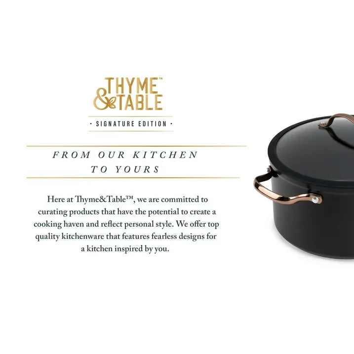 Wholesale Price with free shipping across the USA for Thyme & Table 12-Piece Non-Stick Cookware Set, Signature Collection Pots and Pans Set - Rose Gold, - Manji Distributors