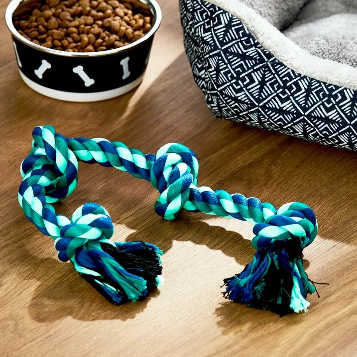 Wholesale Price with free shipping across the USA for Vibrant Life Playful Buddy Large 4 Knot Rope Chew Toy, Green - Manji Distributors