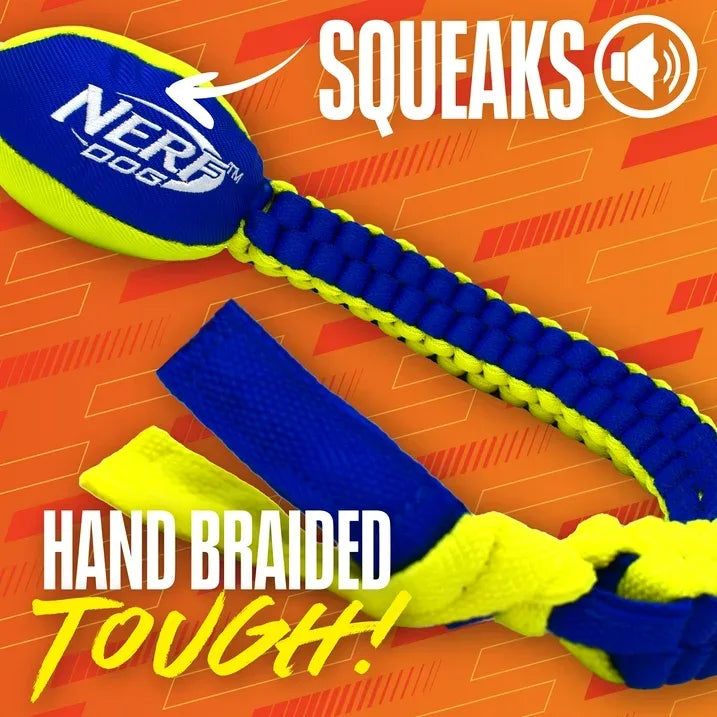 Wholesale Price with free shipping across the USA for Nerf Dog Vortex Chain Tug Dog Toy with Durable Braided Nylon, 25 inch - Manji Distributors