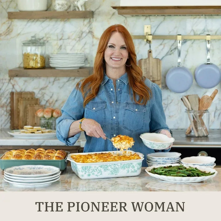 Wholesale Price with free shipping across the USA for The Pioneer Woman Agatha Small Rectangular Baker with Lid, 7