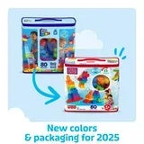 Wholesale Price with free shipping across the USA for MEGA BLOKS Fisher-Price Toy Blocks Blue Big Building Bag with Storage (80 Pieces) for Toddler - Manji Distributors