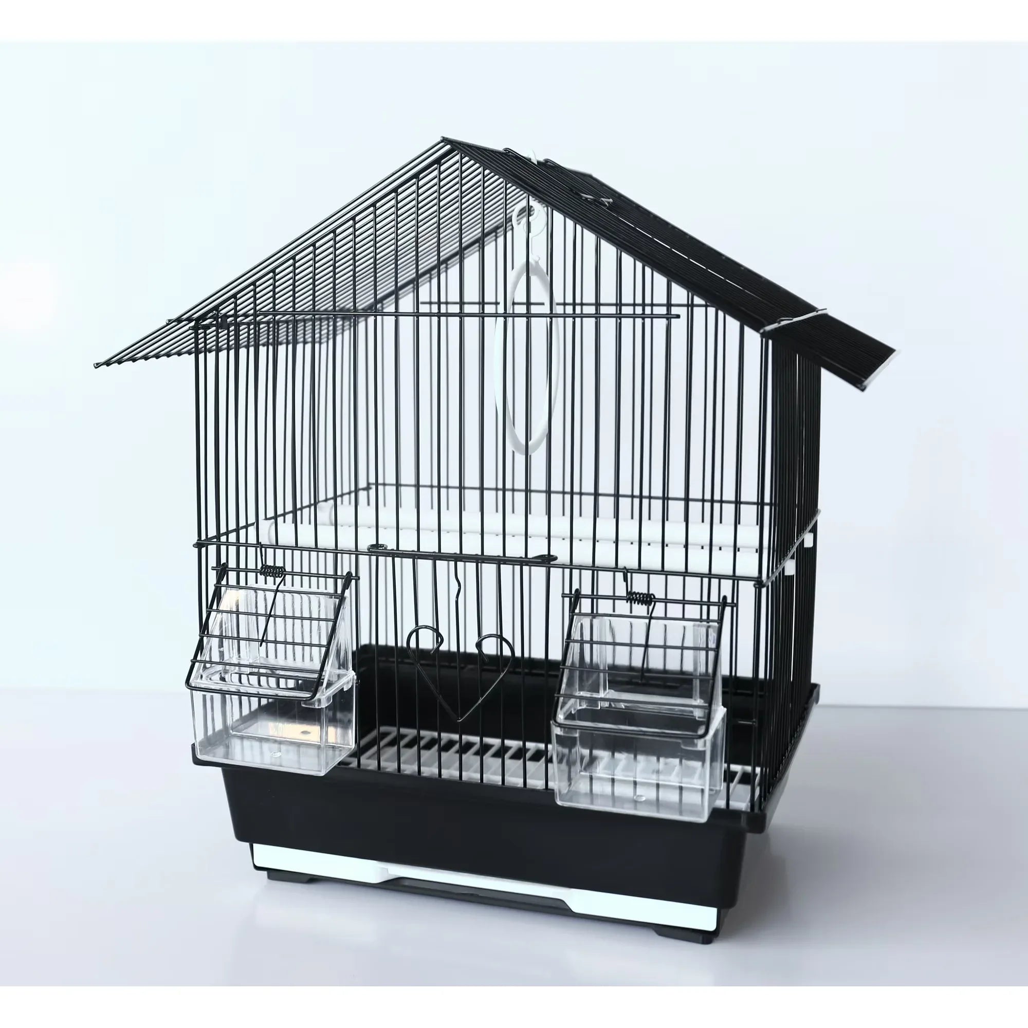 Wholesale Price with free shipping across the USA for A&E Cage Compact and Stylish House Style Small Bird Cage - Black - Manji Distributors