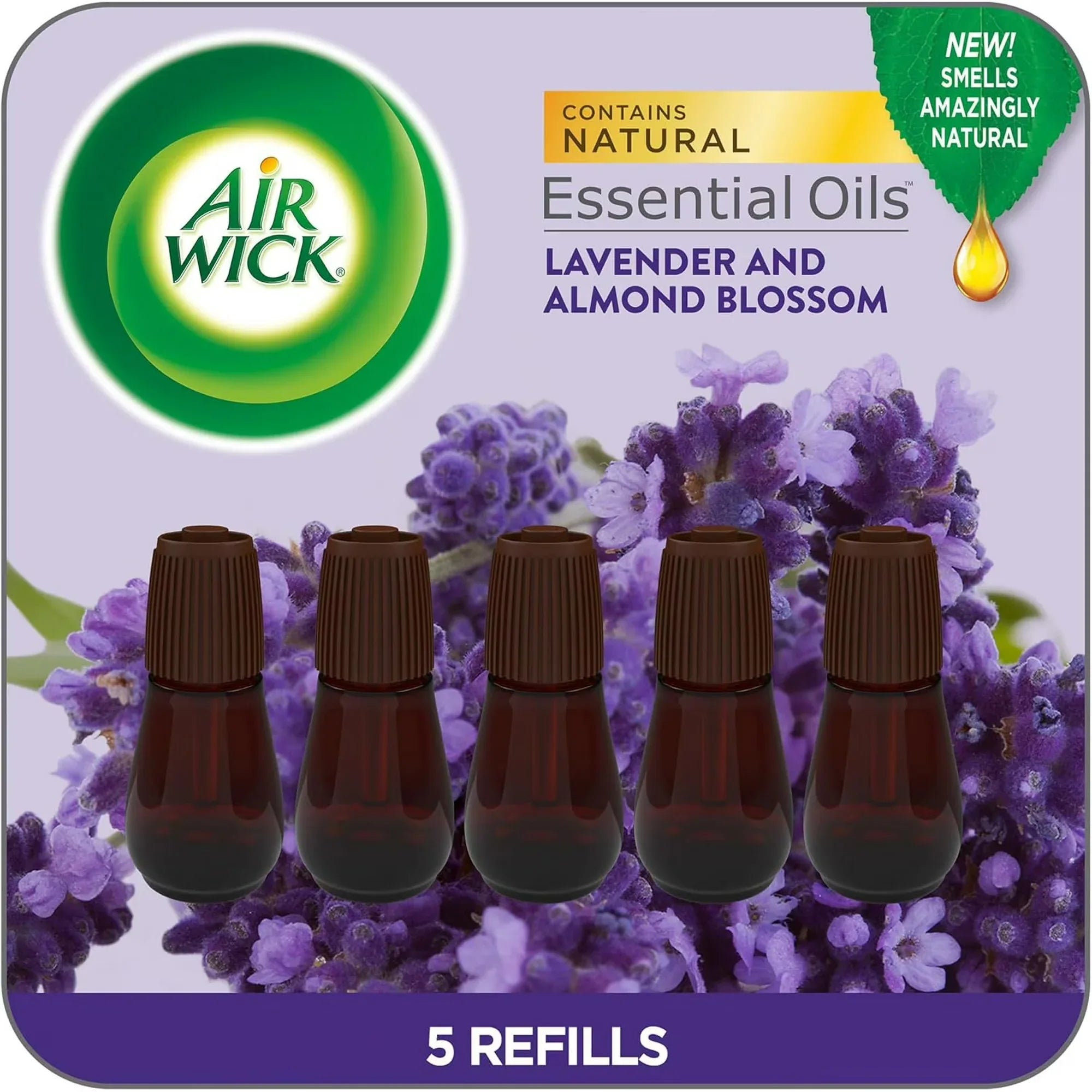 Wholesale Price with free shipping across the USA for Air Wick Essential Mist Oils Diffuser Air Freshener Refills, Lavender & Almond Blossom, 5 Count - Manji Distributors