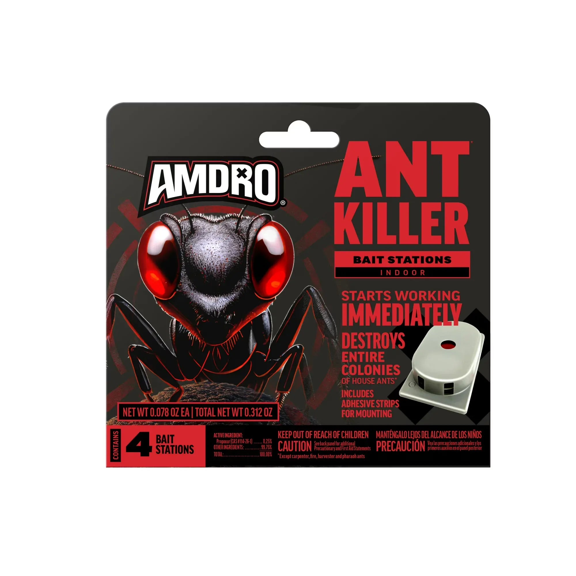 Wholesale Price with free shipping across the USA for Amdro Ant Kills Ant Killer Bait Station, 4 Count - Manji Distributors