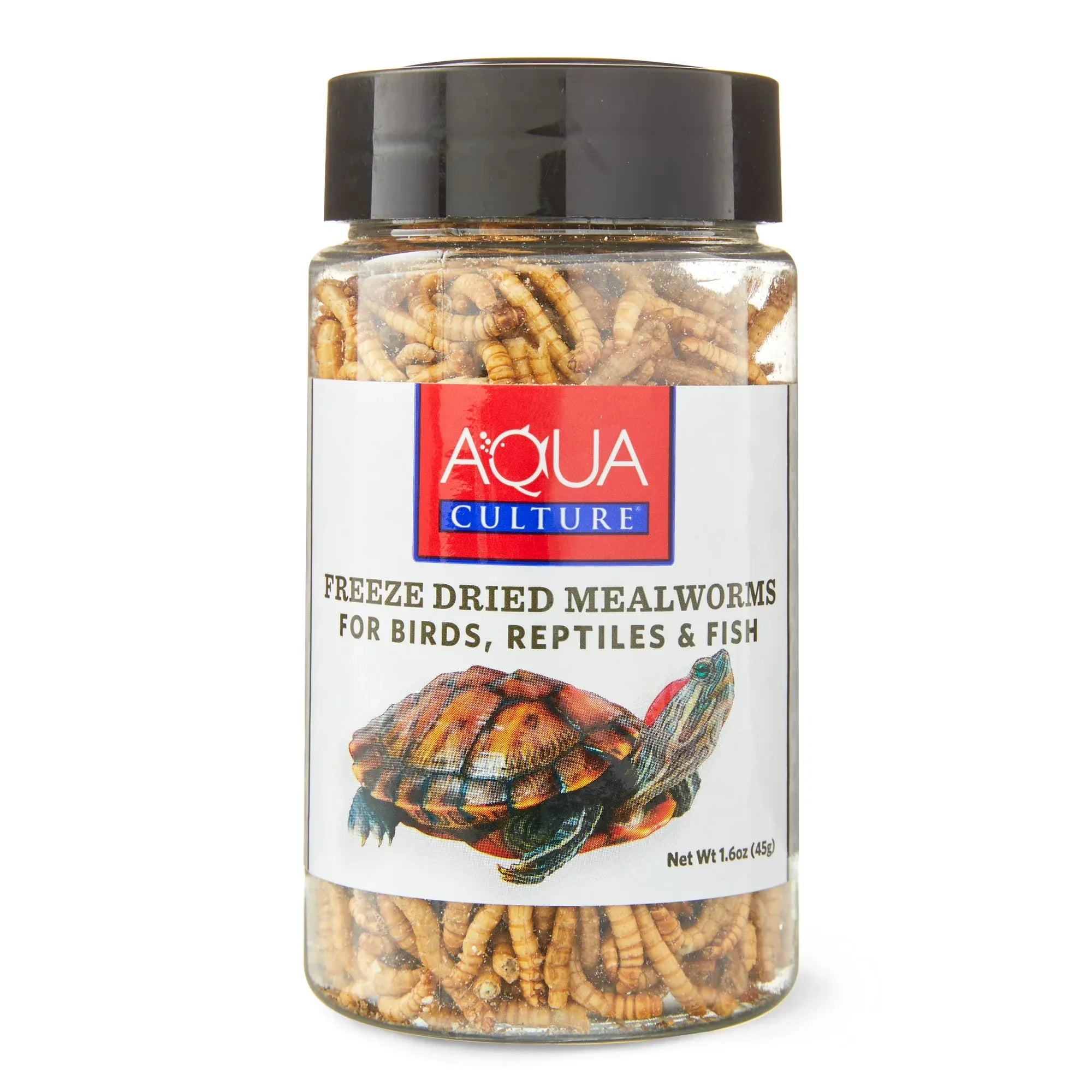 Wholesale Price with free shipping across the USA for Aqua Culture Freeze-Dried Mealworms for Birds, Reptiles & Fish, 1.6 oz - Manji Distributors