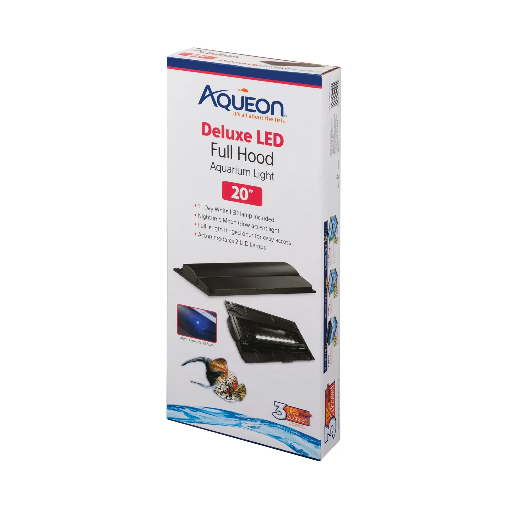 Wholesale Price with free shipping across the USA for Aqueon LED Deluxe Full Aquarium Hoods Black 20 Inches - Manji Distributors