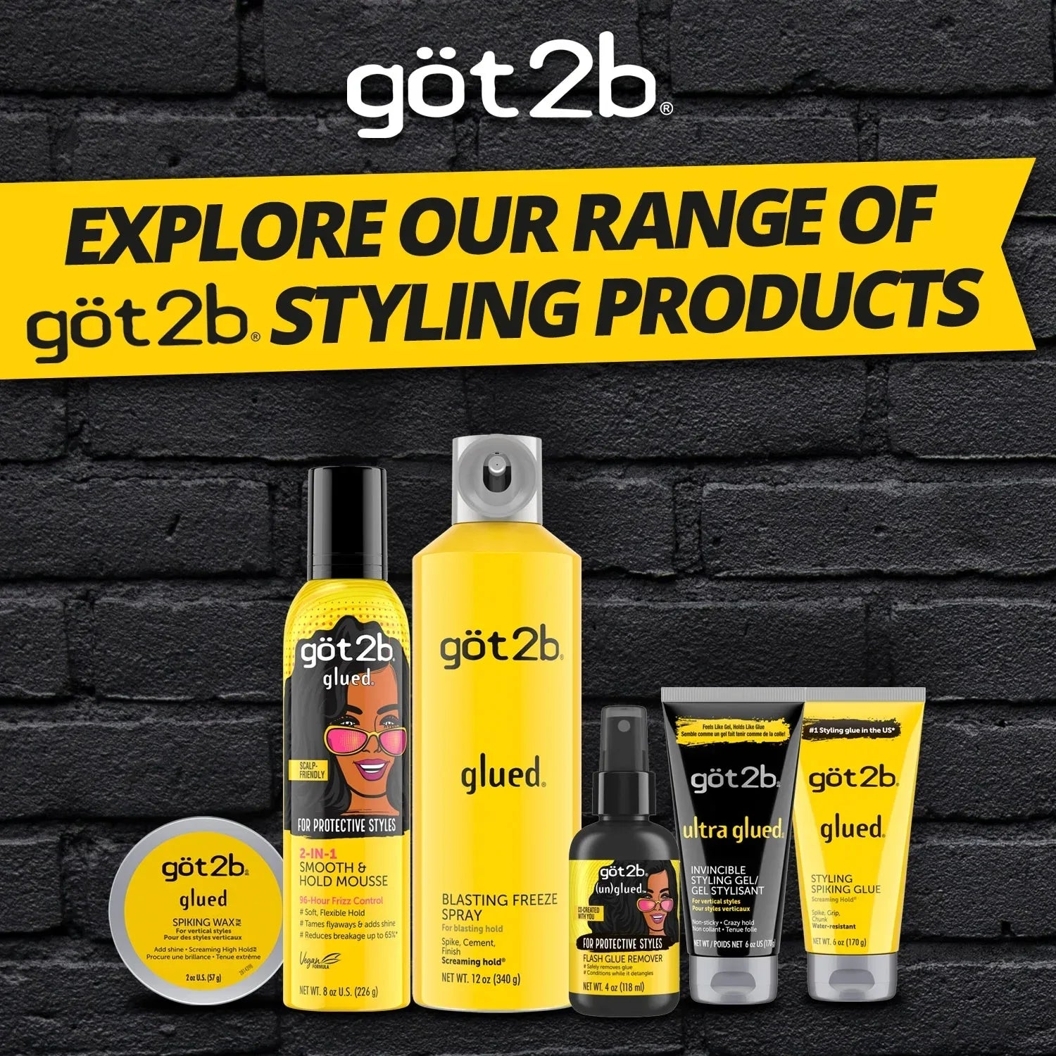 Wholesale Price with free shipping across the USA for Got2b Glued Blasting Freeze Hairspray, 12 oz - Manji Distributors
