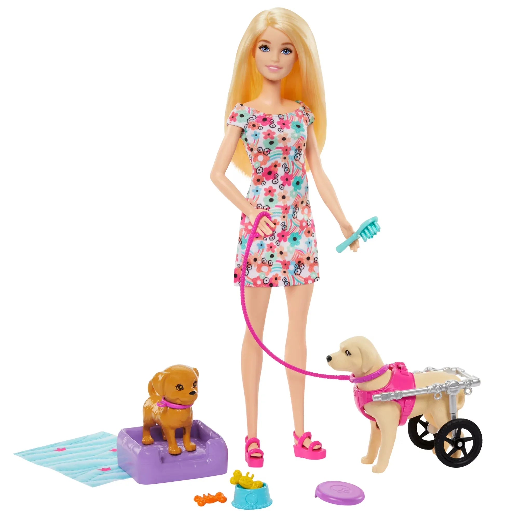 Wholesale Price with free shipping across the USA for Barbie Doll Pup Playset with a Toy Pup and Dog in a Wheelchair [Walmart Exclusive] - Manji Distributors