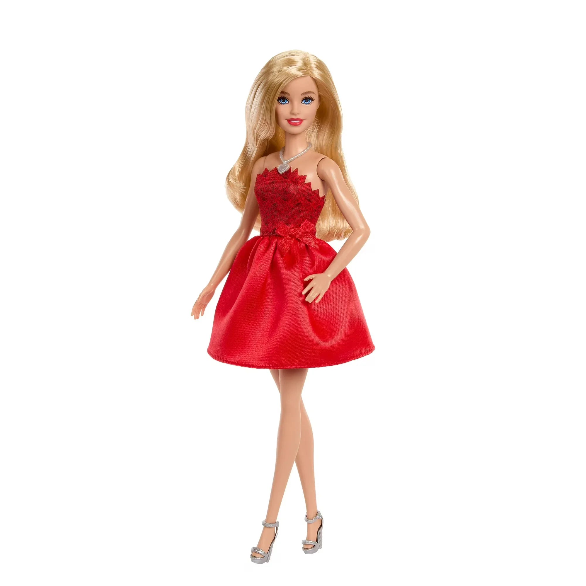 Wholesale Price with free shipping across the USA for Barbie Mattel 80th Anniversary Ruby-Red Celebration Fashion Doll Wearing Red Dress with Accessories - Manji Distributors