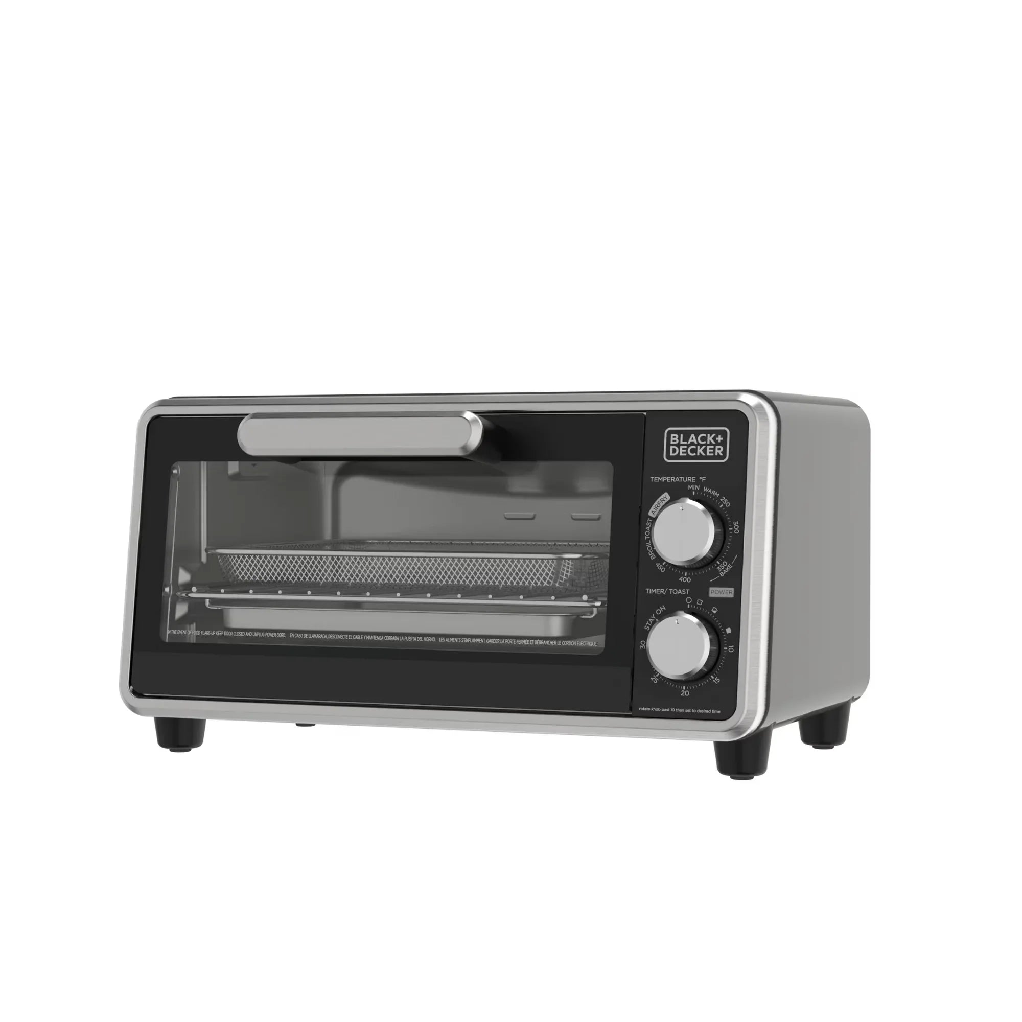 Wholesale Price with free shipping across the USA for Black+Decker Crisp ‘N Bake PRO Stainless Steel 4-Slice Air Fryer Toaster Oven - Manji Distributors